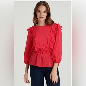 Lucky Brand red Nanette top